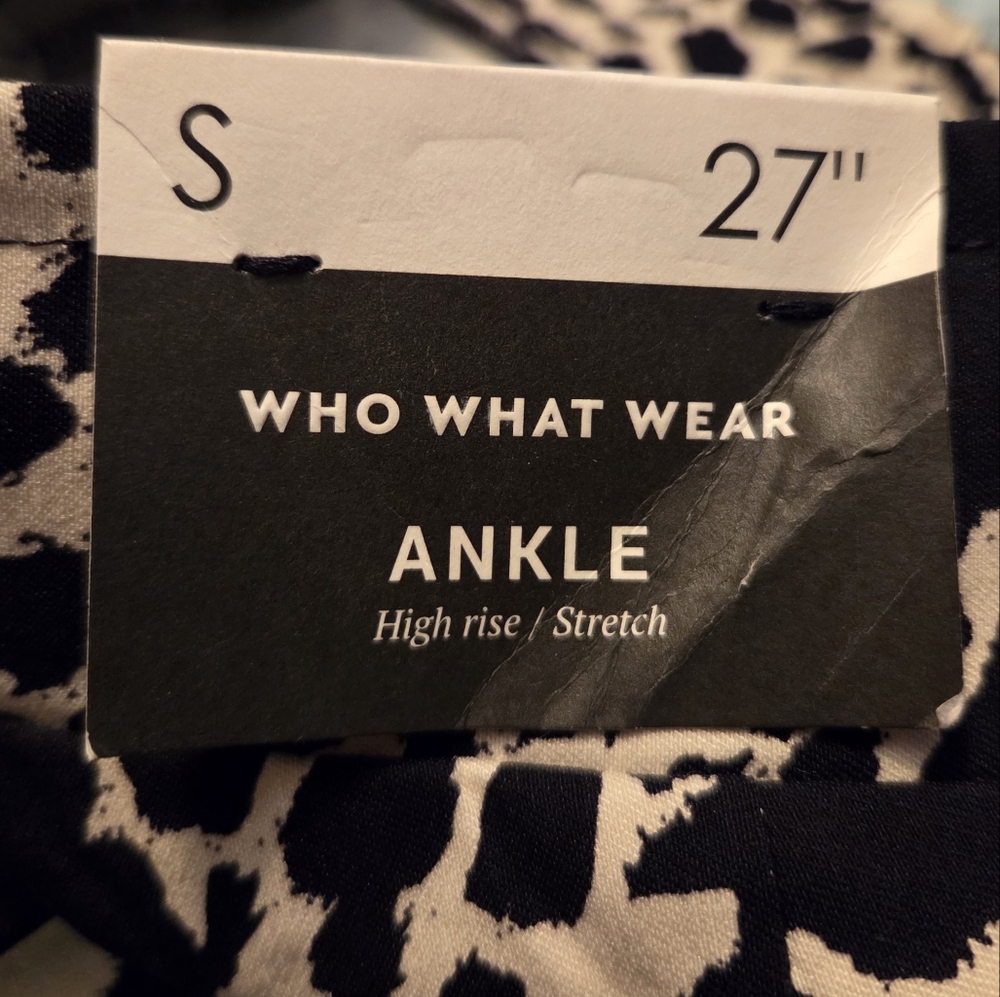 Who What Wear Black & Tan Leopard Print Ankle Pants NWT - Picture 7 of 14